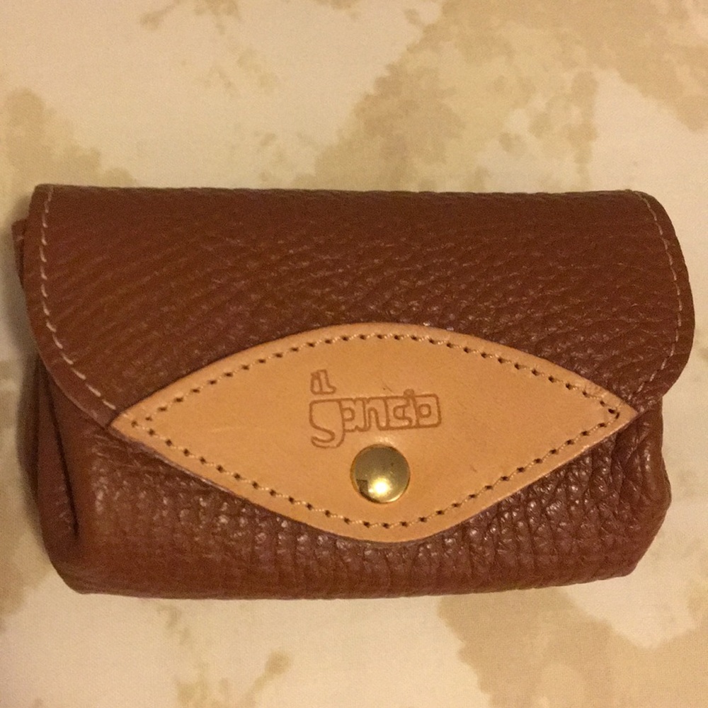 Original Italy handmade leather coin wallet